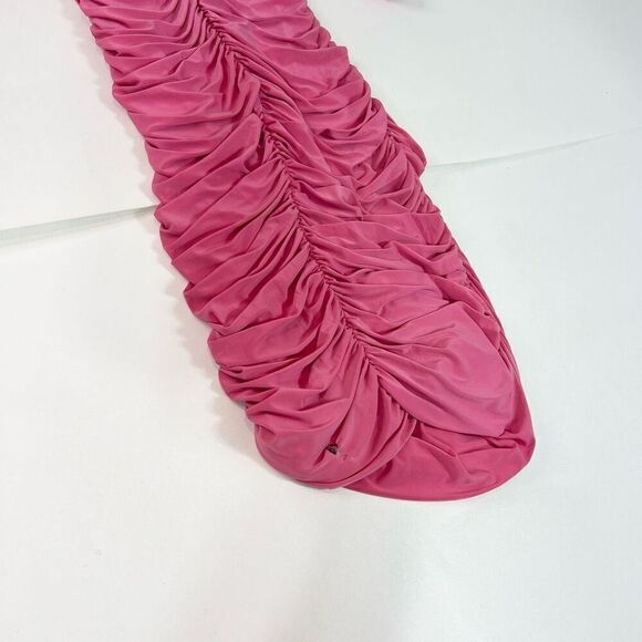 Aliétte Dress Womens Size 0 Pink Ruched Long-Sleeve Bodycon Cocktail - Picture 7 of 10